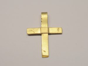 Kreuz Anhänger aus 585 Gelbgold