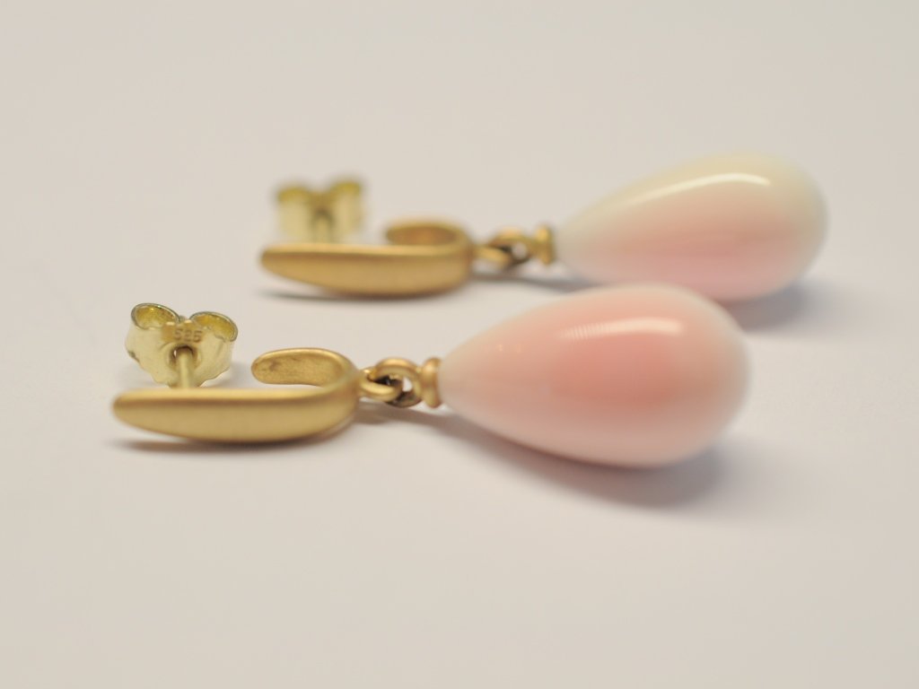 Ohrstecker 585 Roségold mit Conch-Shell Perle