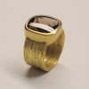 Ring aus 750 Gelbgold mit Rauchquarz