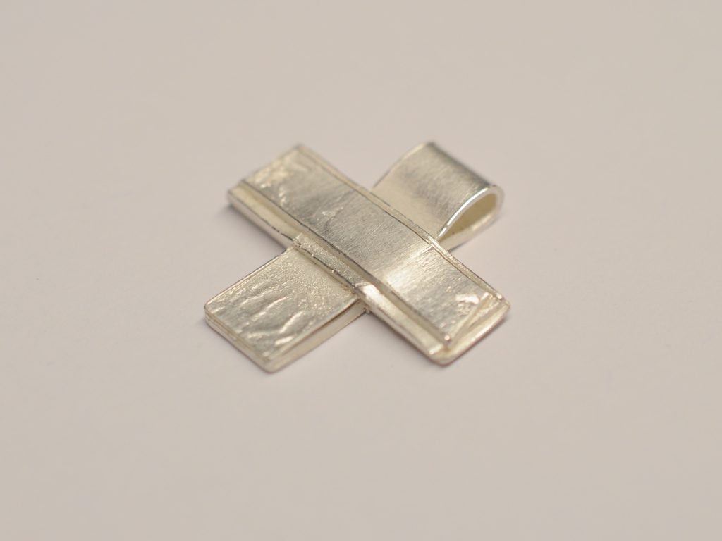 Kreuz Anhänger - 925 Silber - Unikat 5
