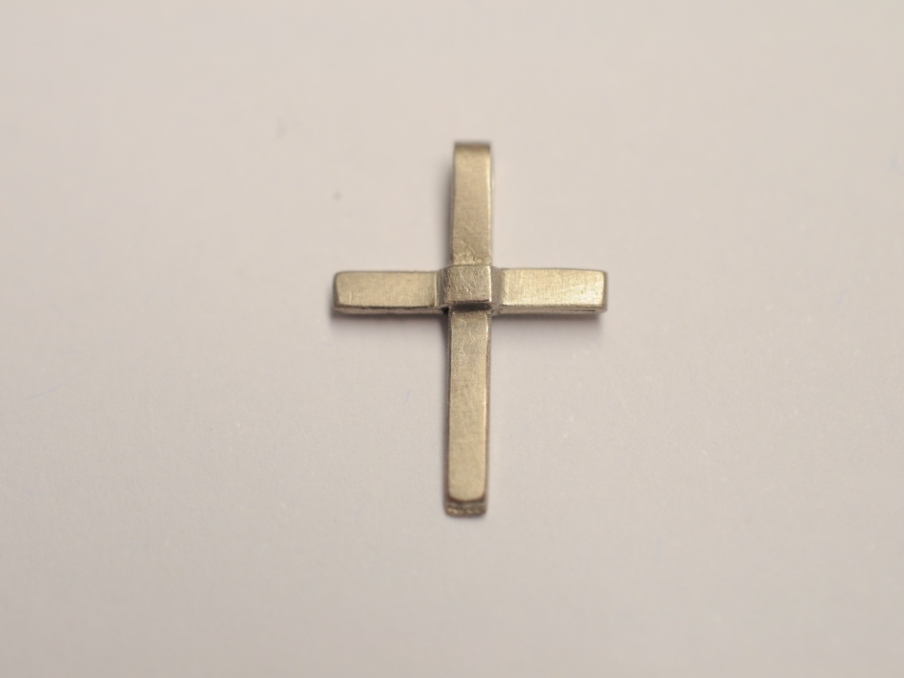 Kleines Kreuz mit Schutzengel Gelbgold oder Weißgold 585 Anhänger 14 Karat 