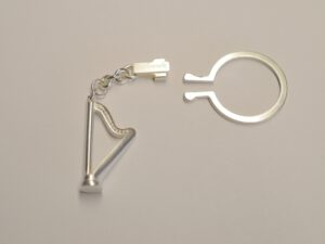 Schlüsselanhänger Harfe aus Silber
