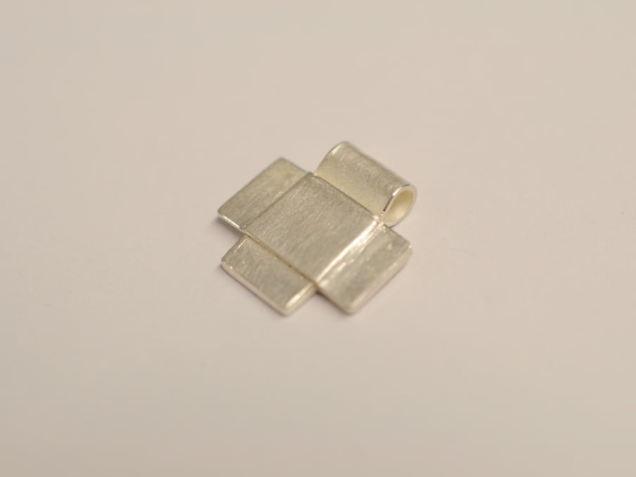 Breites Kreuz aus 925 Silber - gleichschenklig – Bild 2