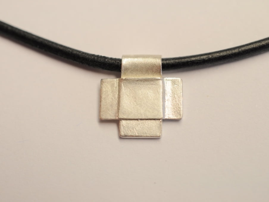 Breites Kreuz aus 925 Silber - gleichschenklig