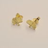 Ginkgoblatt Ohrstecker Gelbgold