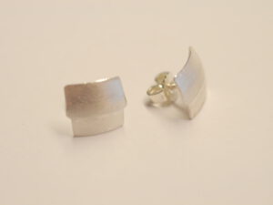 Ohrstecker "Faltblatt" aus 925 Silber