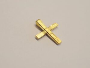 Kreuz Anhänger Unikat 750 Gelbgold