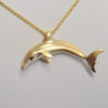 Anhänger Delfin aus Silber vergoldet mit Diamant