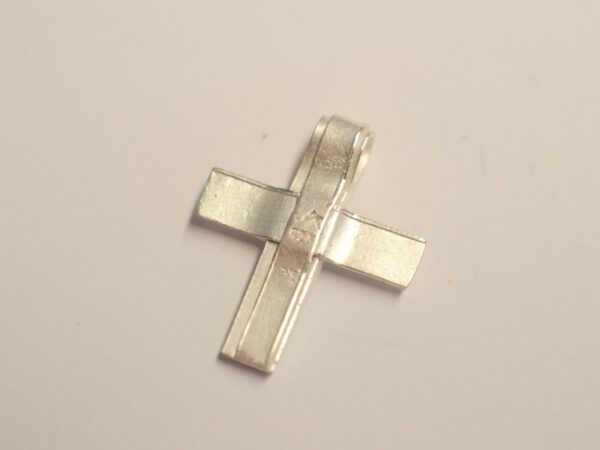 Kreuz Anhänger aus Silber - V28 Unikat Rückseite