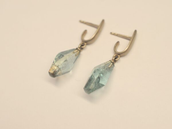 Ohrringe 585 Weißgold mit Aquamarin