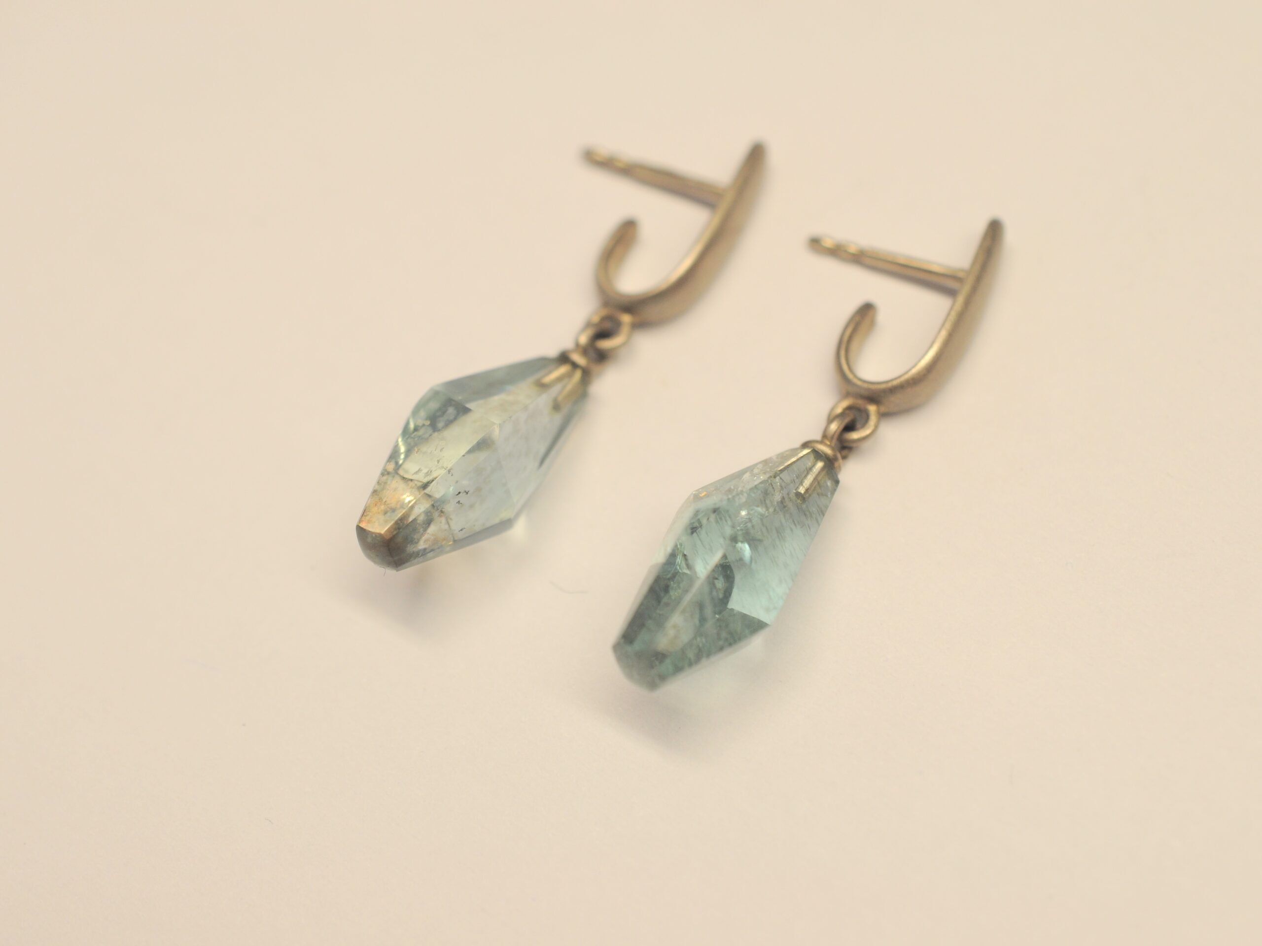Ohrringe 585 Weißgold mit Aquamarin