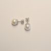 Perlen-Ohrstecker 585 WG (Ø 10 mm)