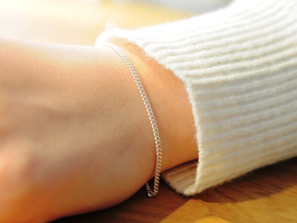 Flachpanzer Armband aus Silber