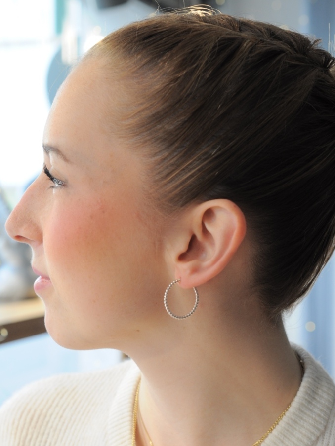 Kugel Creolen Ohrringe aus Silber