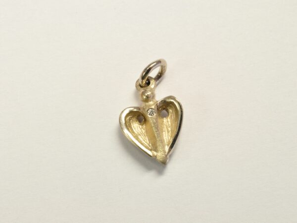 Unser kleinster Schutzengel Anhänger aus 585 Weißgold mit Diamant