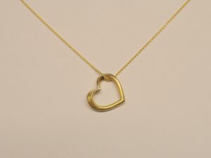 Herz Anhänger 750 Gelbgold ohne Öse
