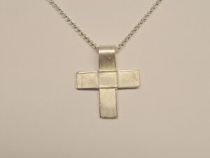 Kreuz Anhänger aus Silber - Unikatkreuz v50