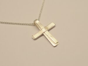 Kreuz Anhänger aus Silber - Unikatkreuz v52