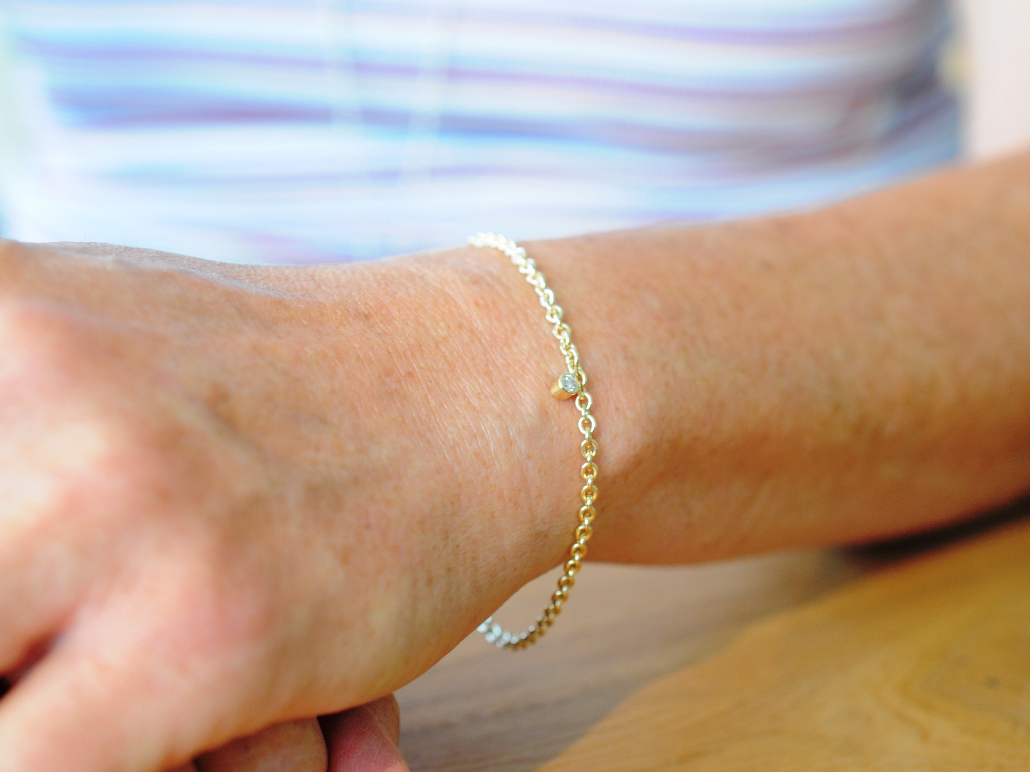 Armband aus 750 Gelbgold mit Diamant
